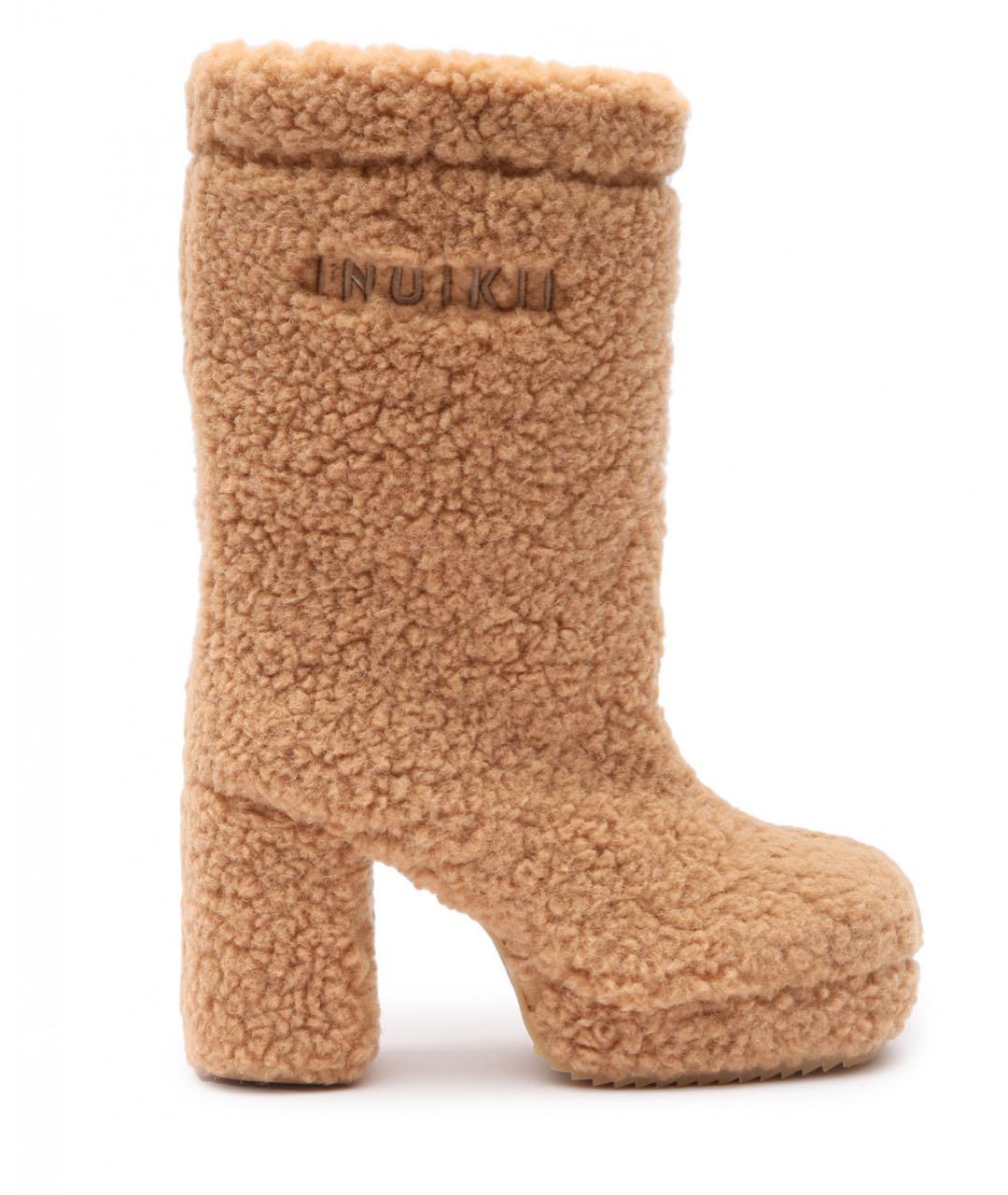 INUIKII Коричневые текстильные полусапоги, фото 5