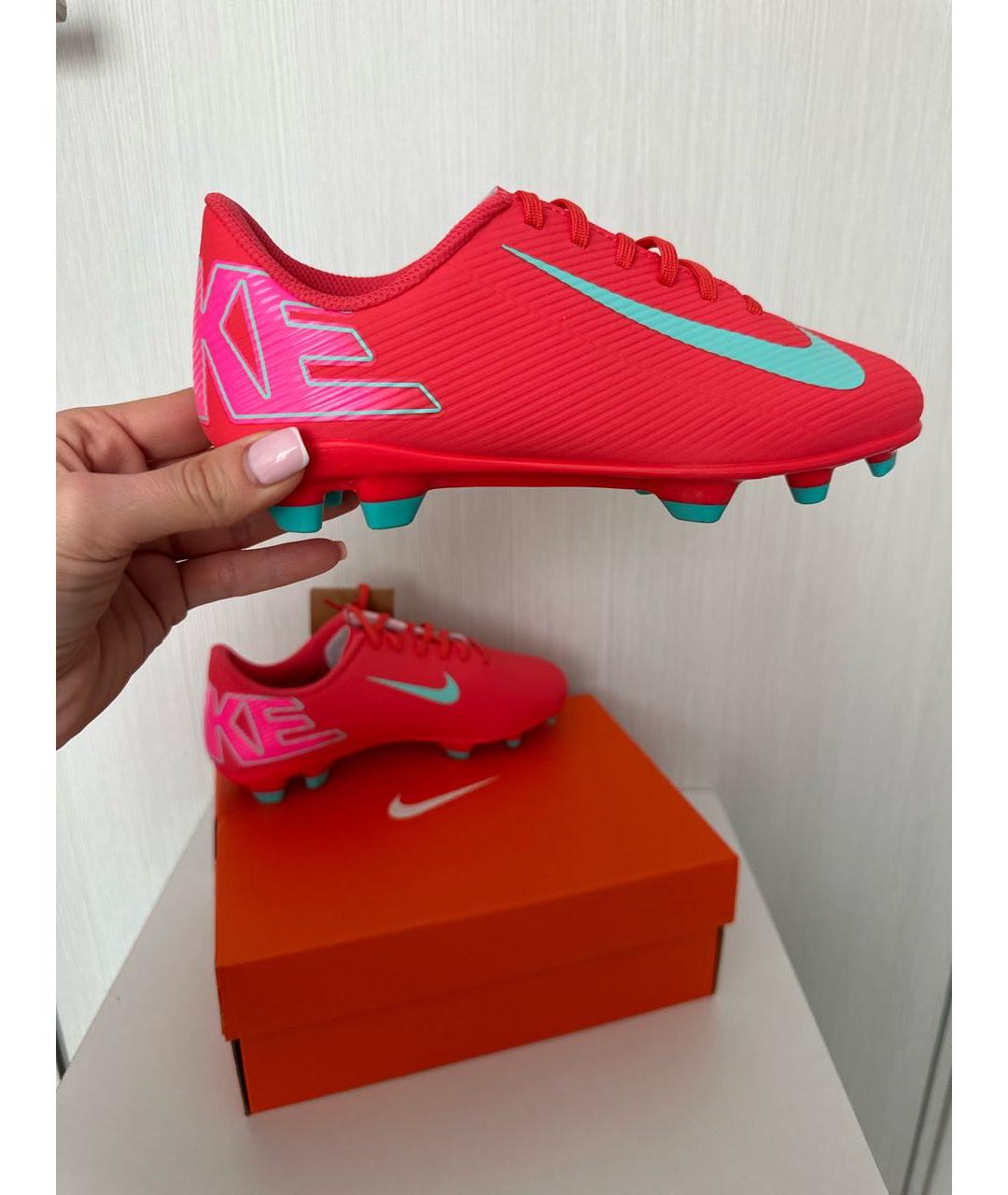 NIKE KIDS Коралловые текстильные кеды, фото 5