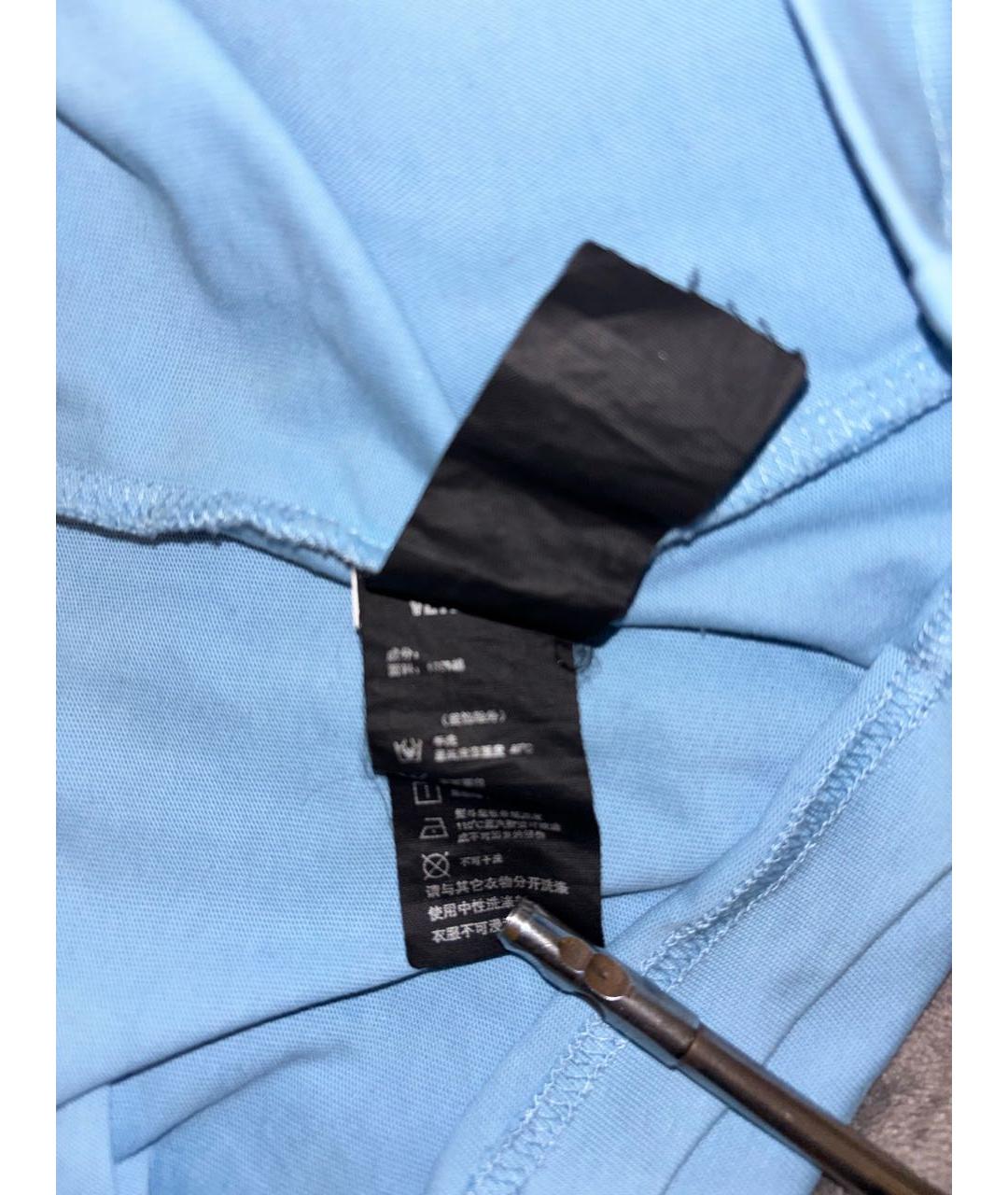 VETEMENTS Бирюзовая хлопковая футболка, фото 6