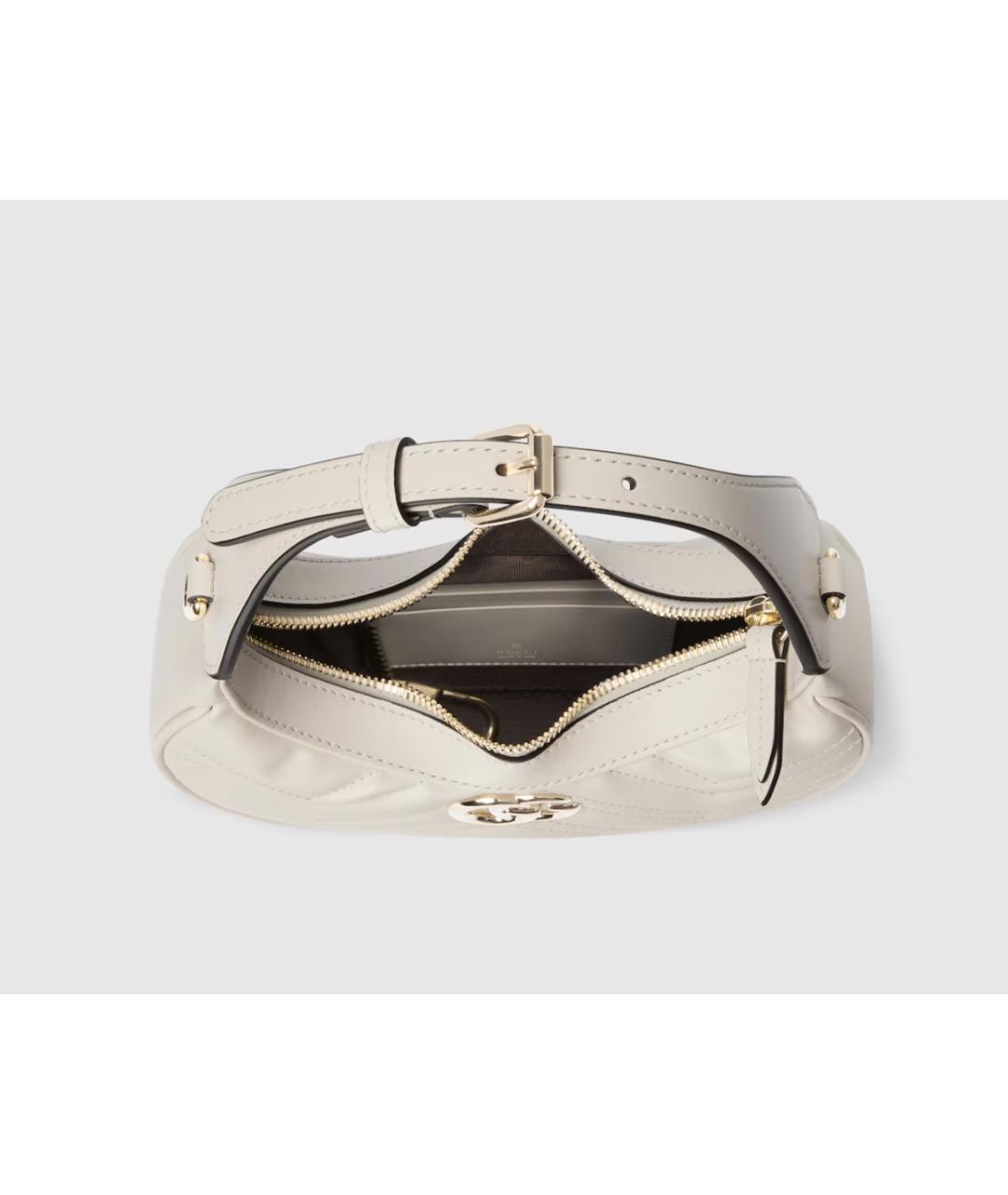 GUCCI Белая кожаная сумка через плечо, фото 6