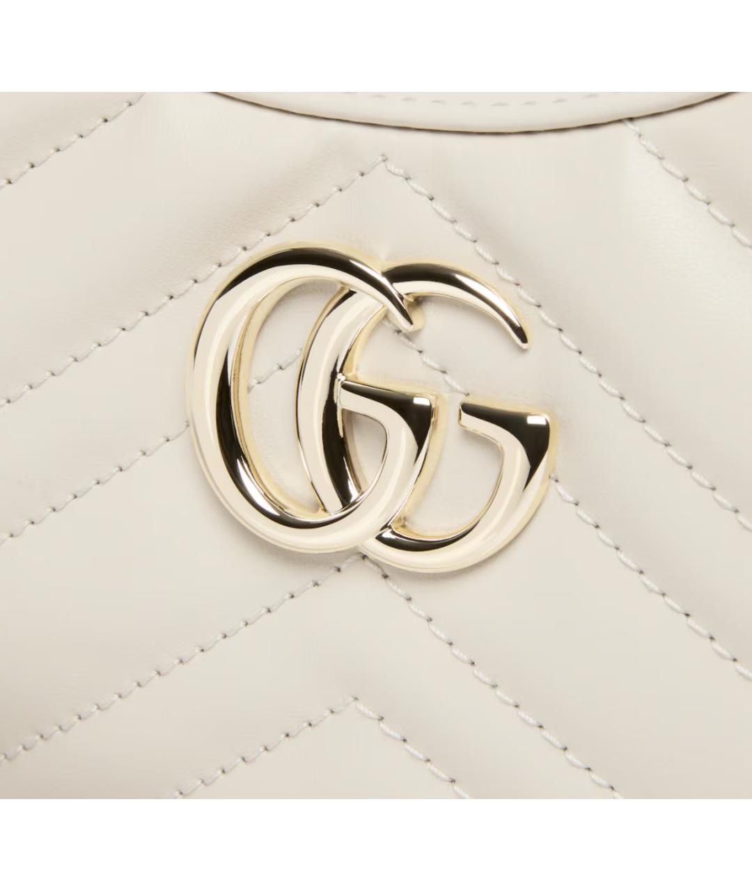 GUCCI Белая кожаная сумка через плечо, фото 4