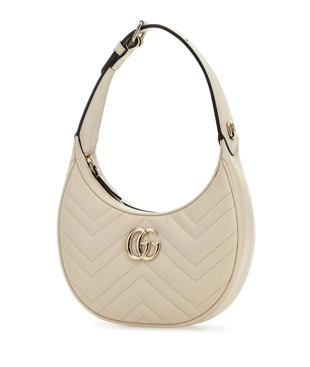 GUCCI Белая кожаная сумка через плечо, фото 2