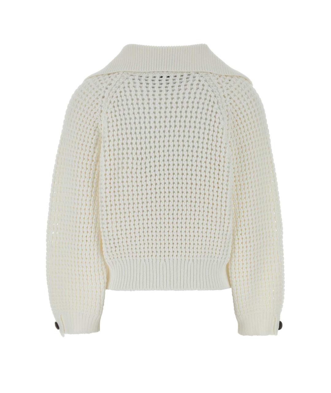 BRUNELLO CUCINELLI Белый хлопковый джемпер / свитер, фото 2