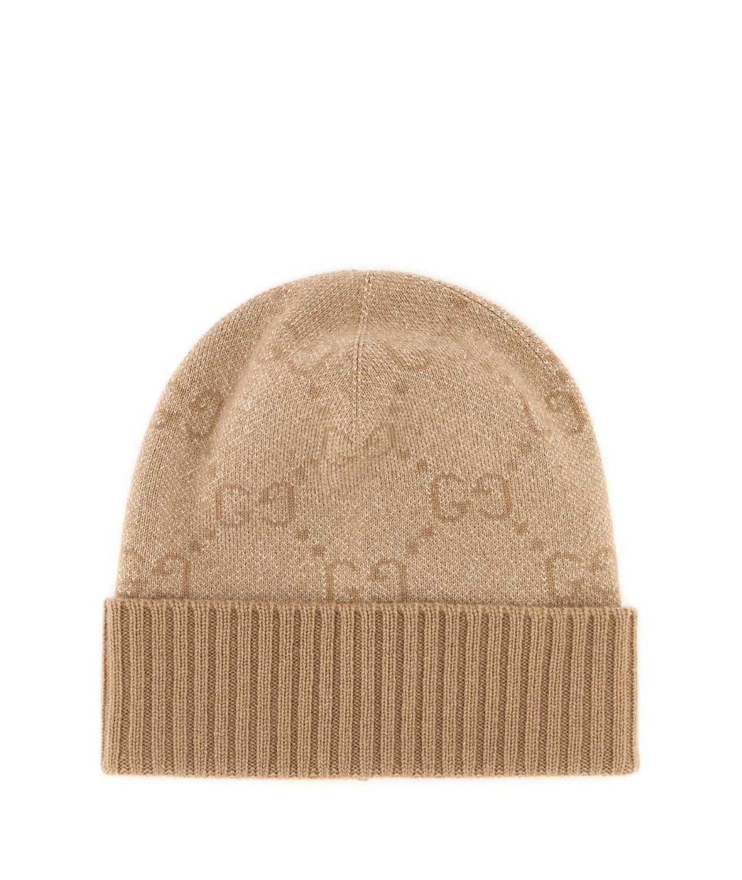 GUCCI Бежевая кашемировая шапка, фото 1