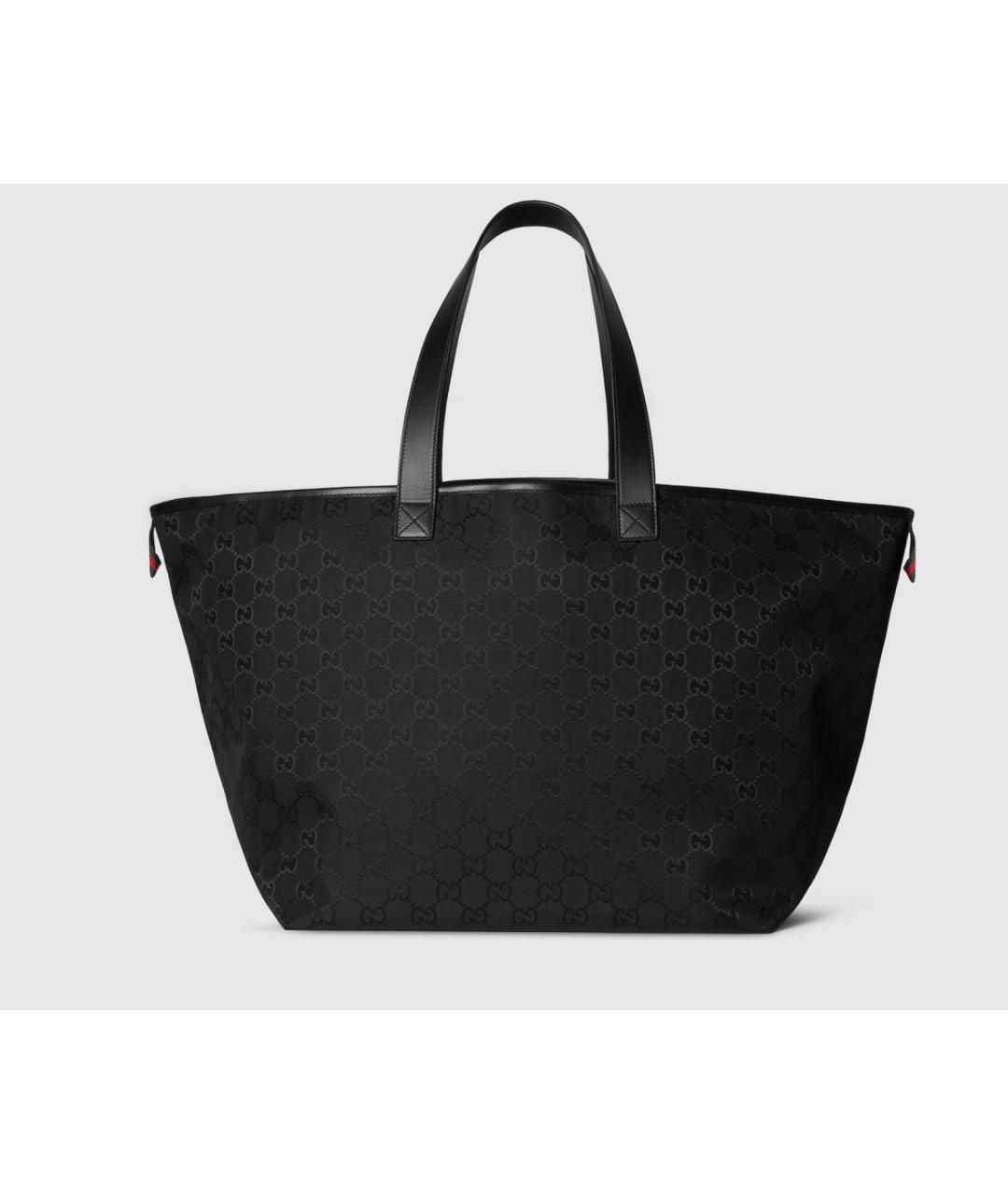 GUCCI Черная жаккардовая сумка тоут, фото 8