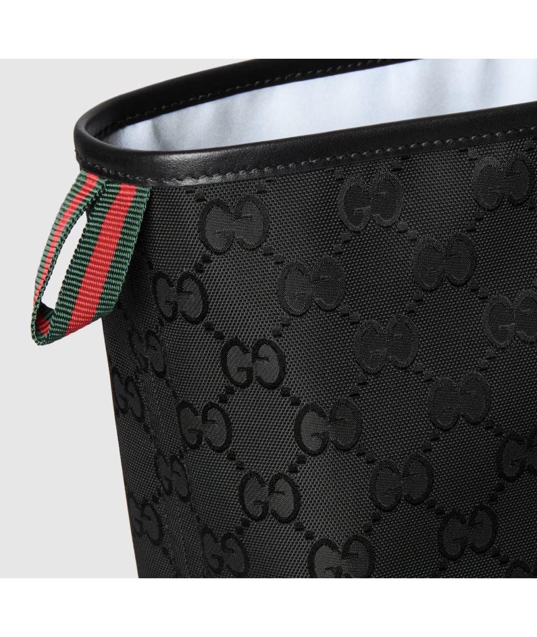 GUCCI Черная жаккардовая сумка тоут, фото 4