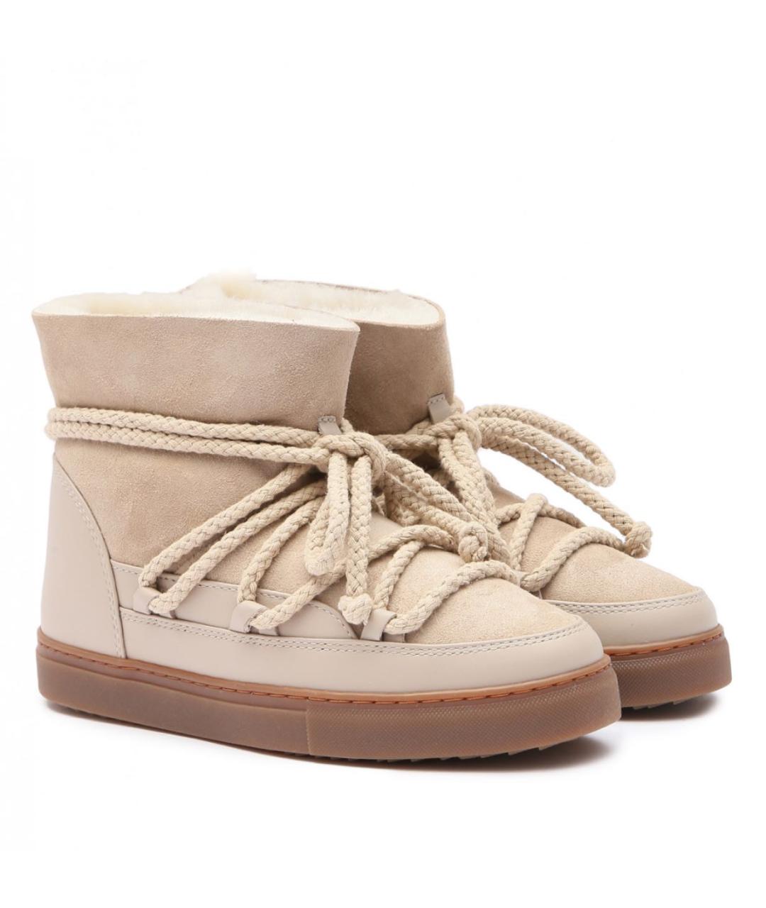 INUIKII Бежевые кожаные ботинки, фото 2