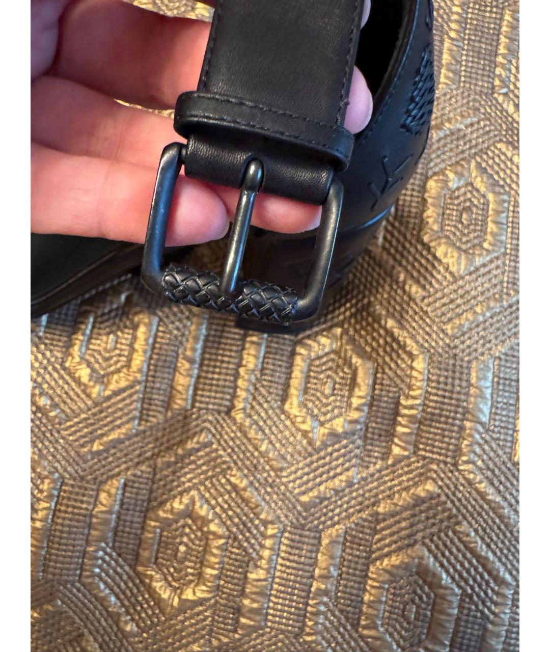 BOTTEGA VENETA Черные кожаные босоножки, фото 7