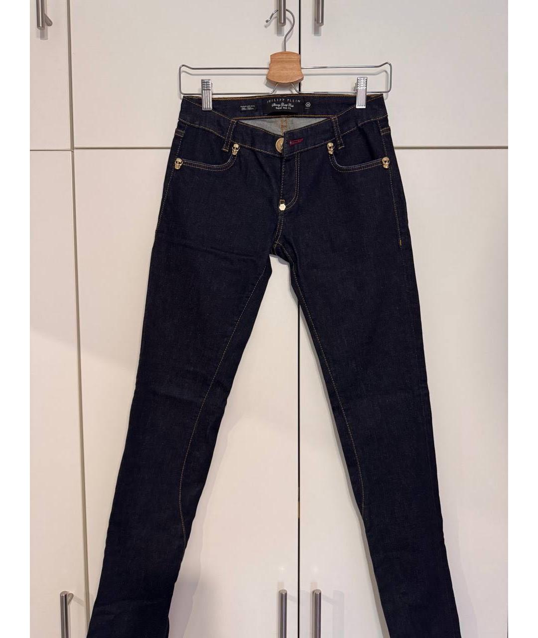 PHILIPP PLEIN Темно-синие джинсы слим, фото 7