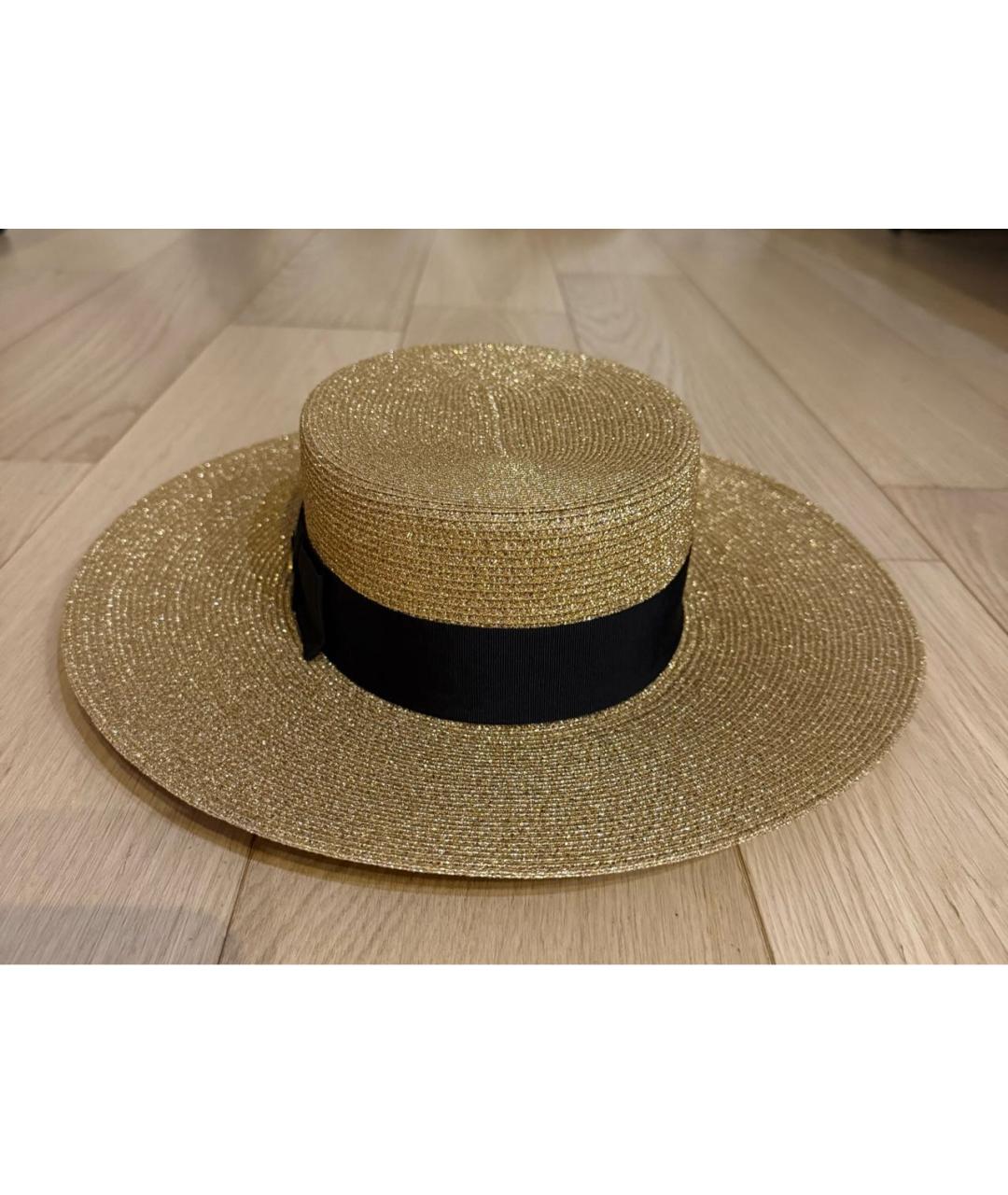 GUCCI Золотая соломенная шляпа, фото 3