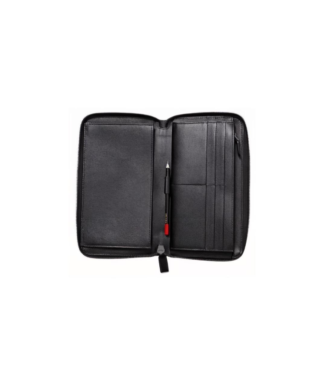 PRADA Черный кожаный кошелек, фото 4