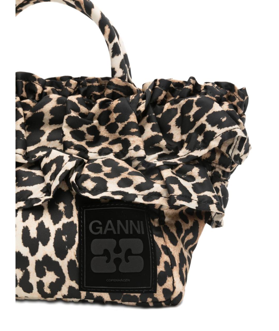 GANNI Мульти тканевая сумка с короткими ручками, фото 2