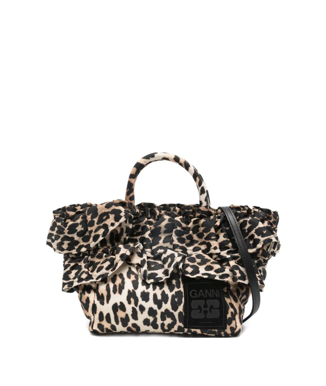 GANNI Мульти тканевая сумка с короткими ручками, фото 1
