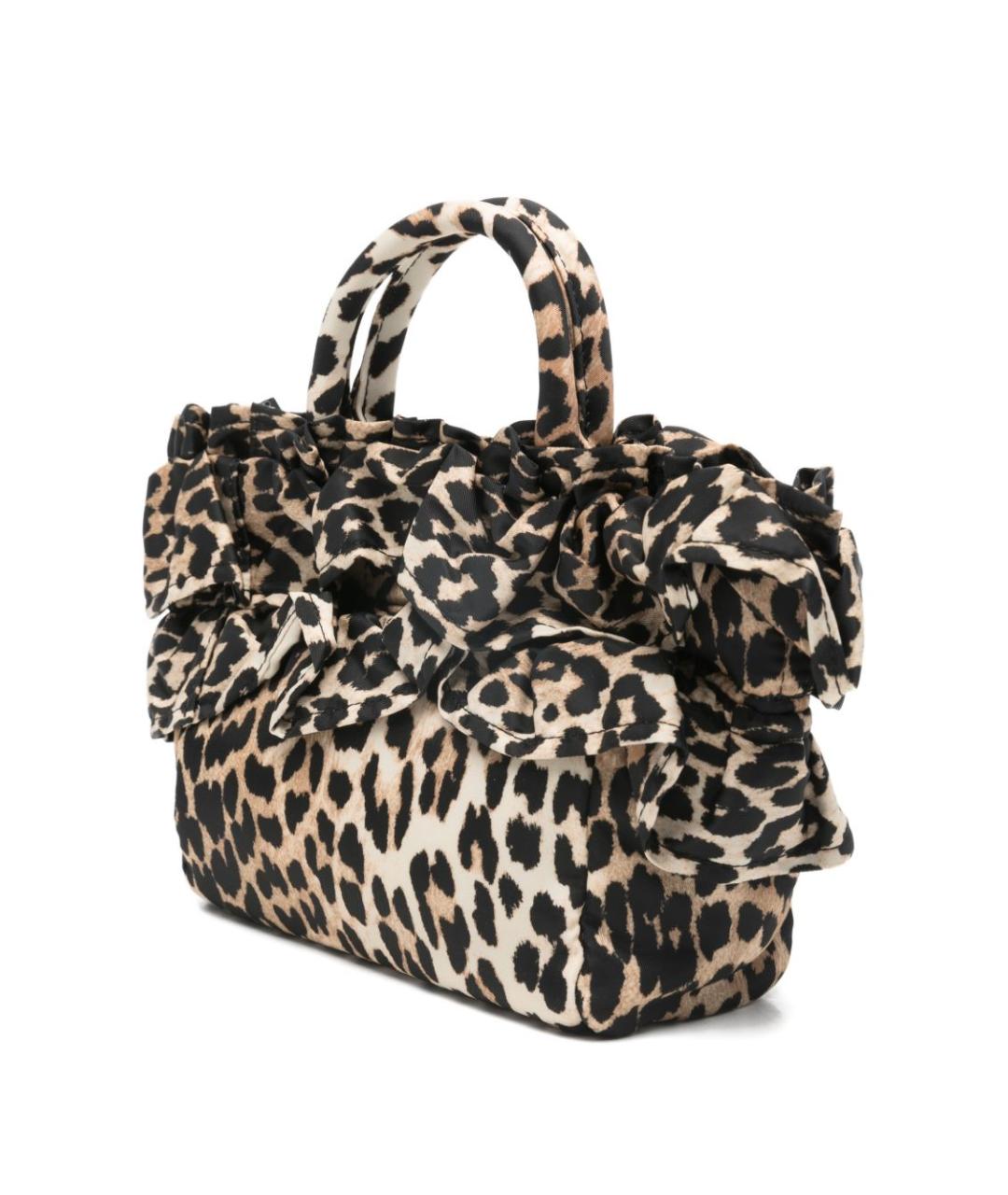 GANNI Мульти тканевая сумка с короткими ручками, фото 5