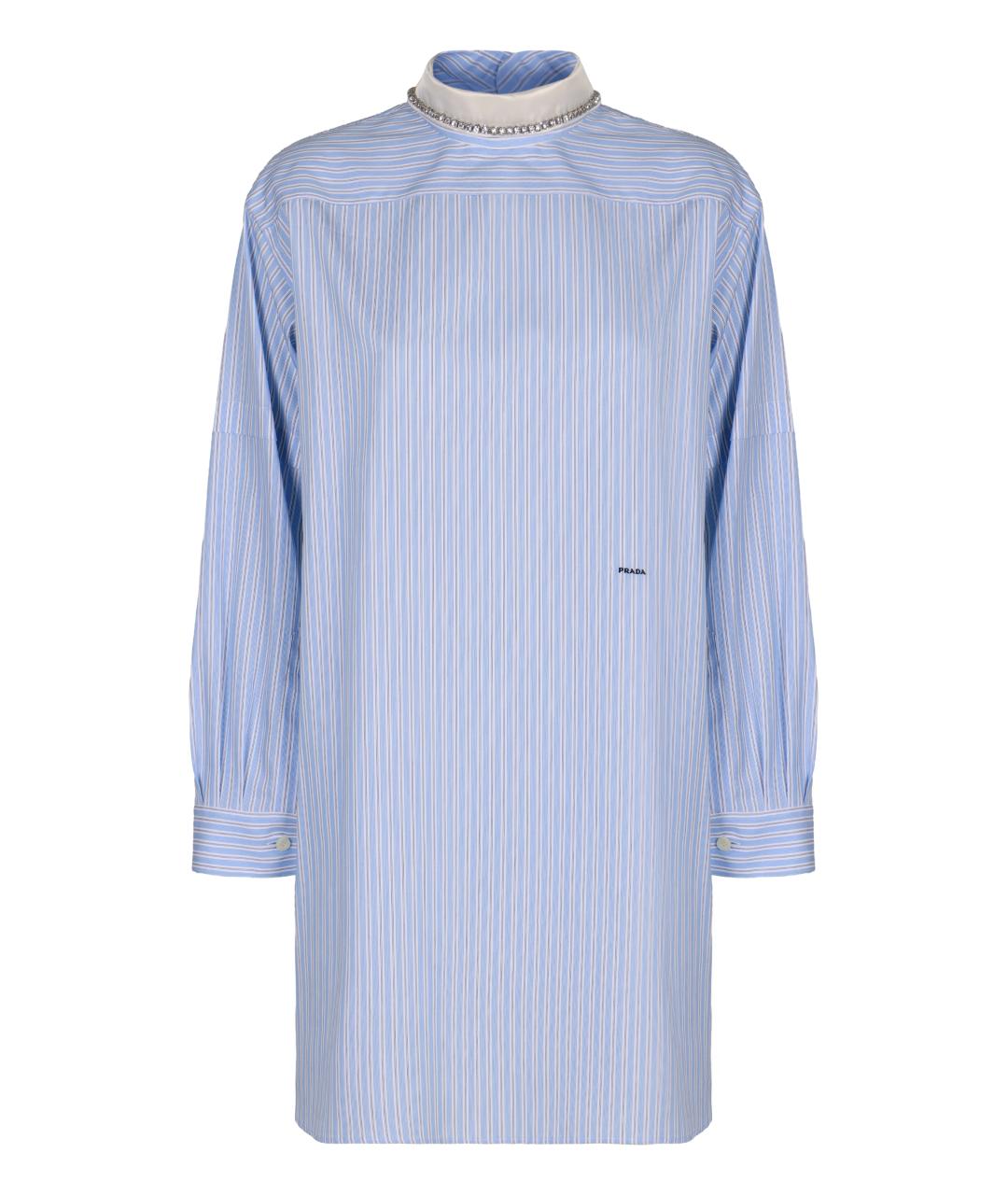 PRADA Голубая хлопковая блузы, фото 1