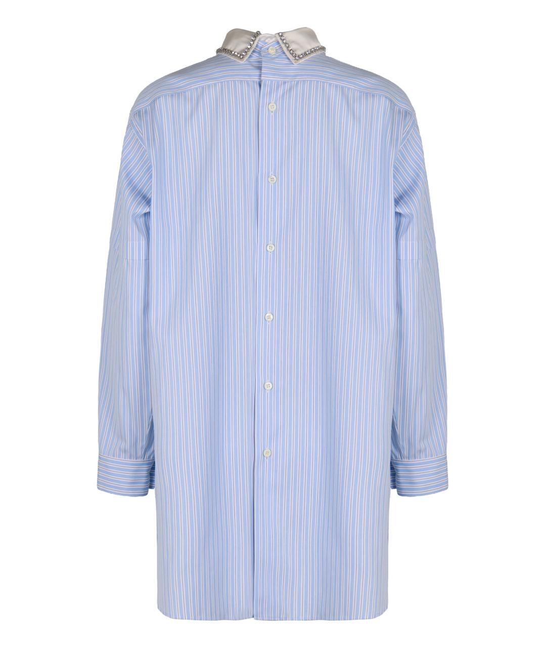 PRADA Голубая хлопковая блузы, фото 2