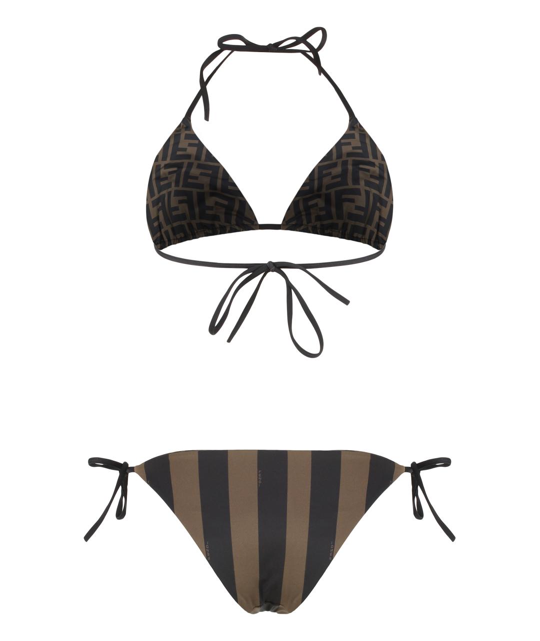 FENDI Коричневый полиамидовый купальник, фото 2