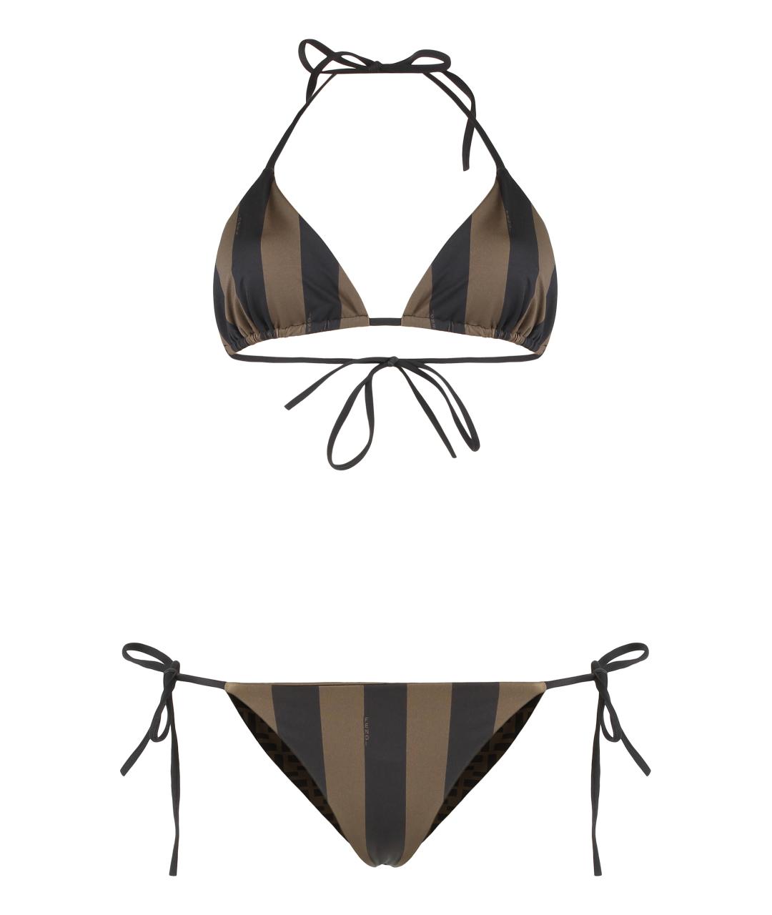 FENDI Коричневый полиамидовый купальник, фото 1