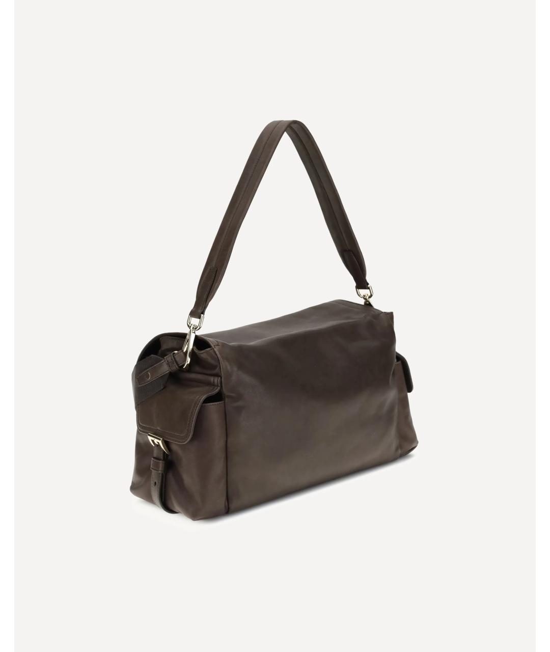 PRADA Коричневая кожаная сумка через плечо, фото 3