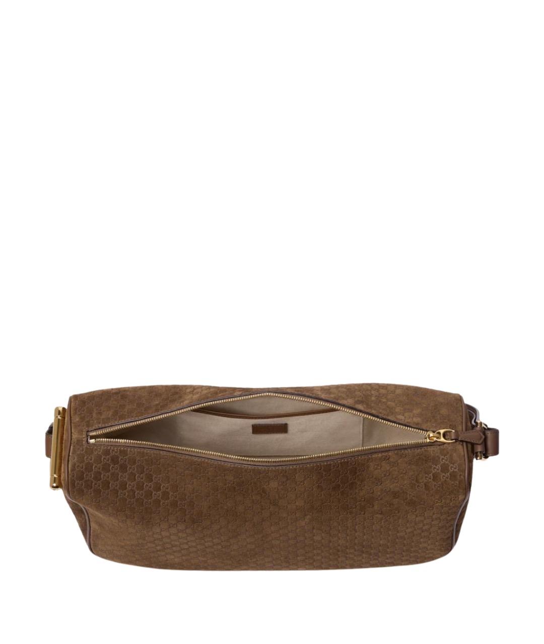 GUCCI Коричневая замшевая сумка через плечо, фото 4