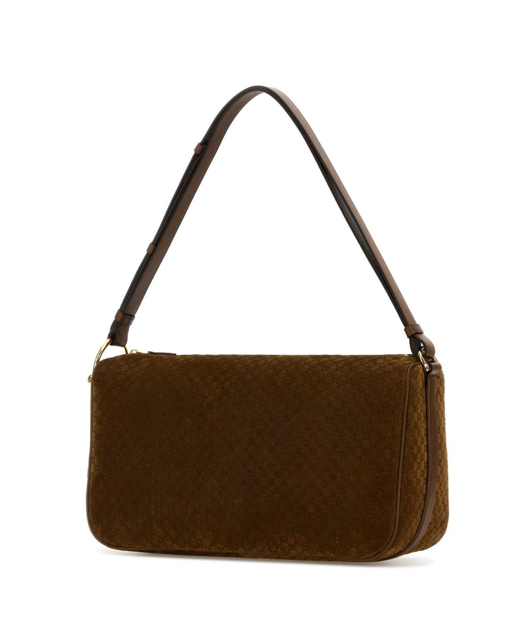 GUCCI Коричневая замшевая сумка через плечо, фото 2