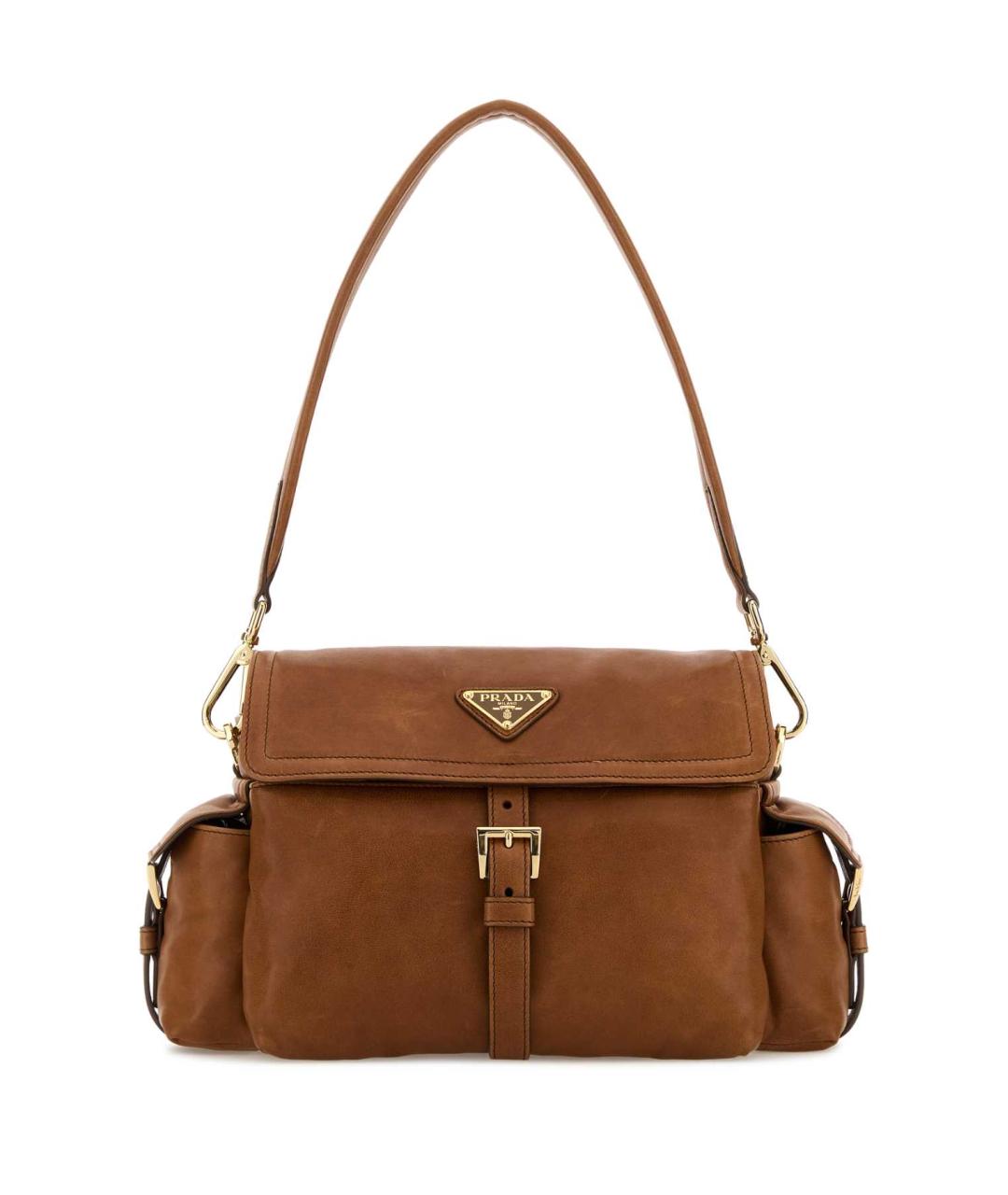 PRADA Бежевая кожаная сумка через плечо, фото 1