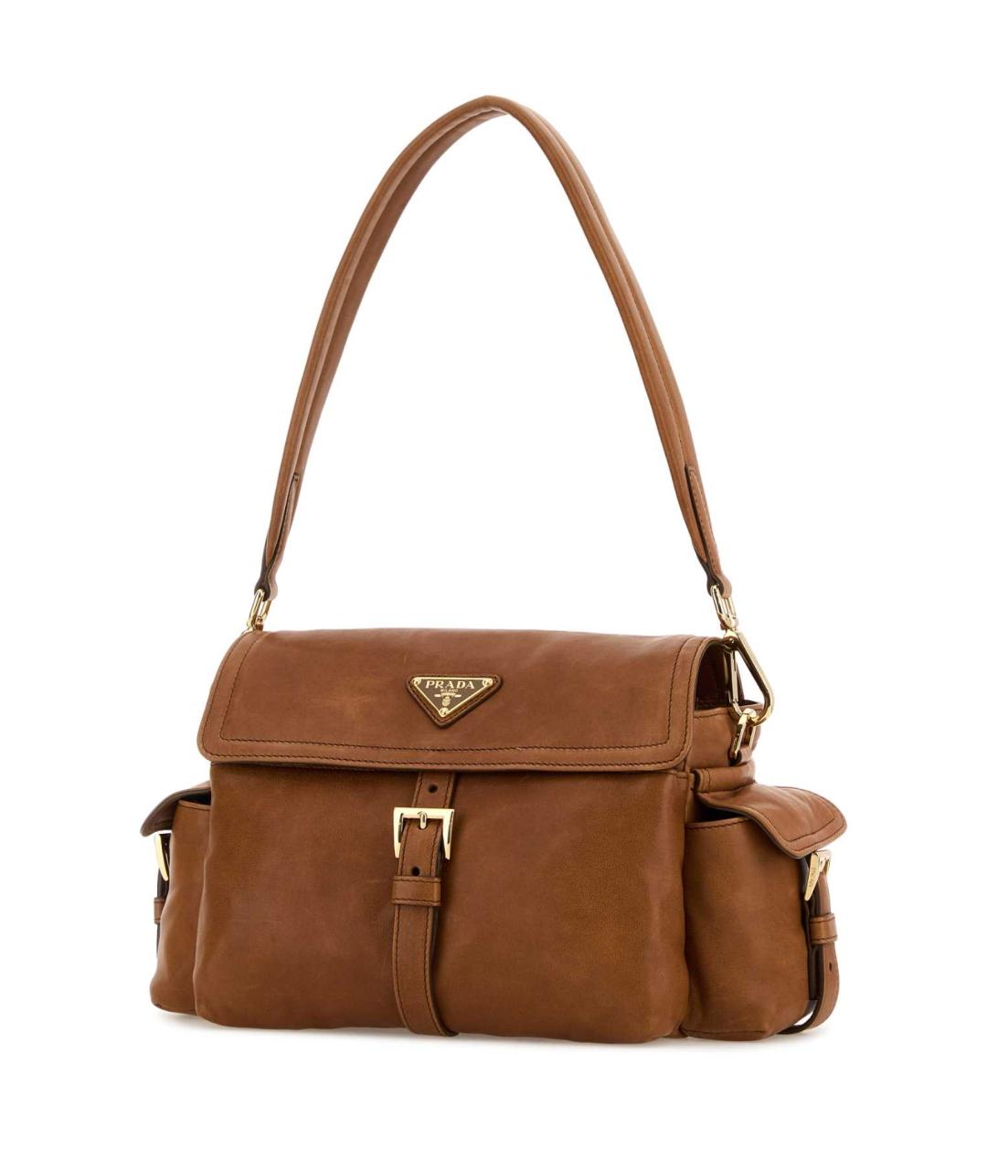PRADA Бежевая кожаная сумка через плечо, фото 2