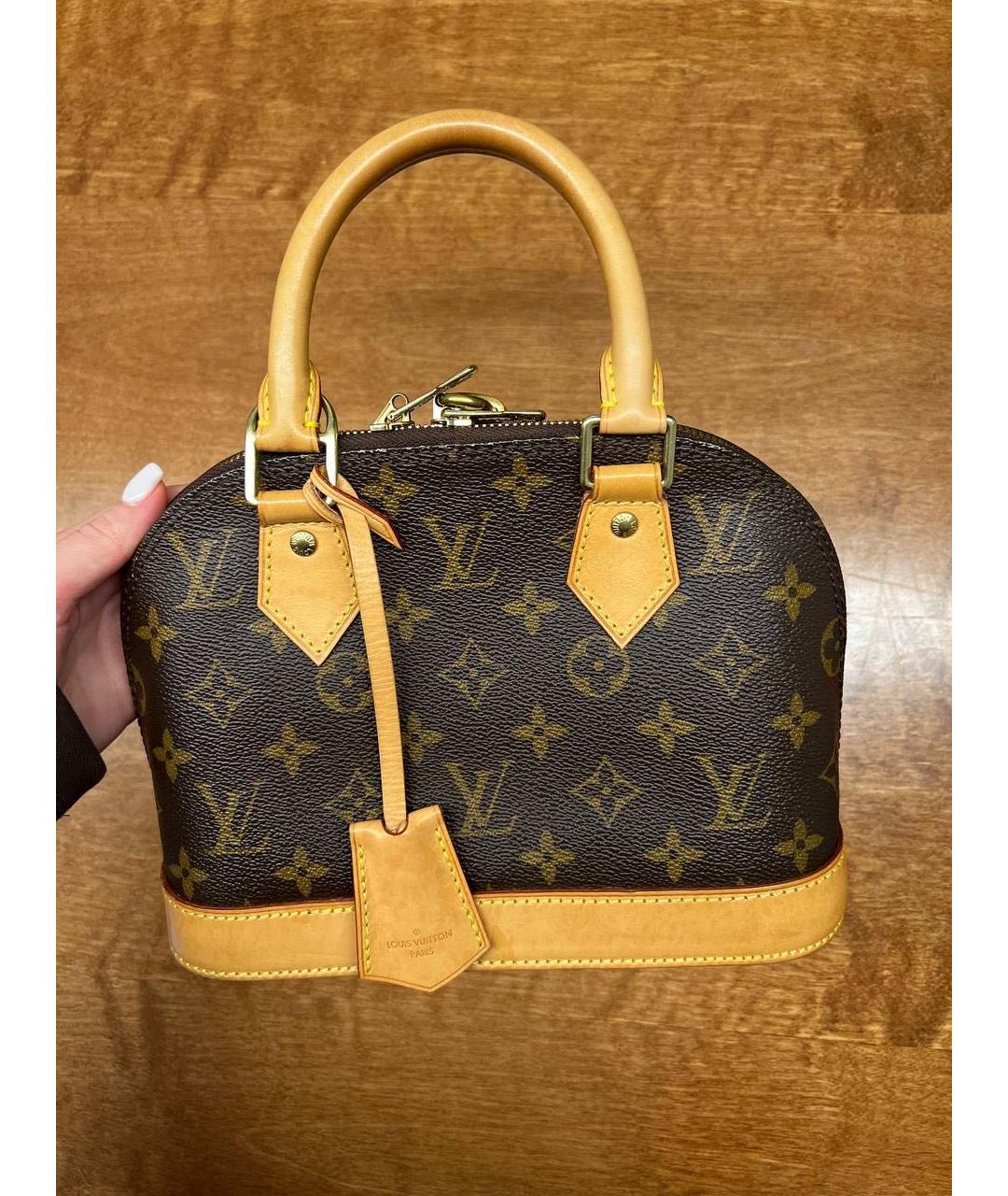 LOUIS VUITTON Коричневая сумка с короткими ручками, фото 2