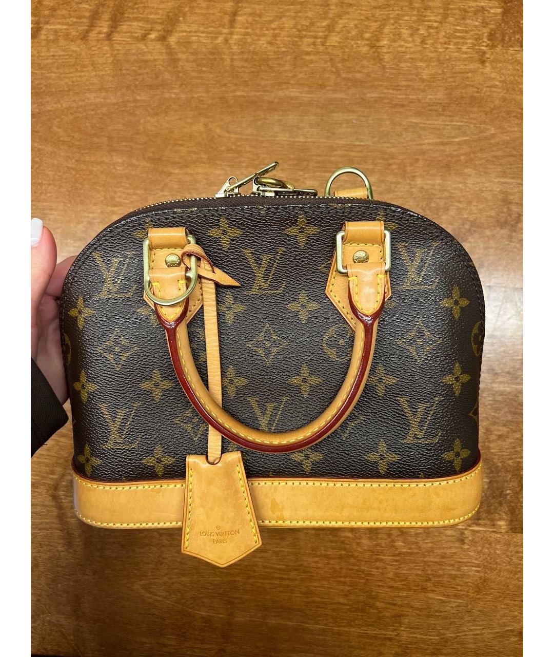 LOUIS VUITTON Коричневая сумка с короткими ручками, фото 3