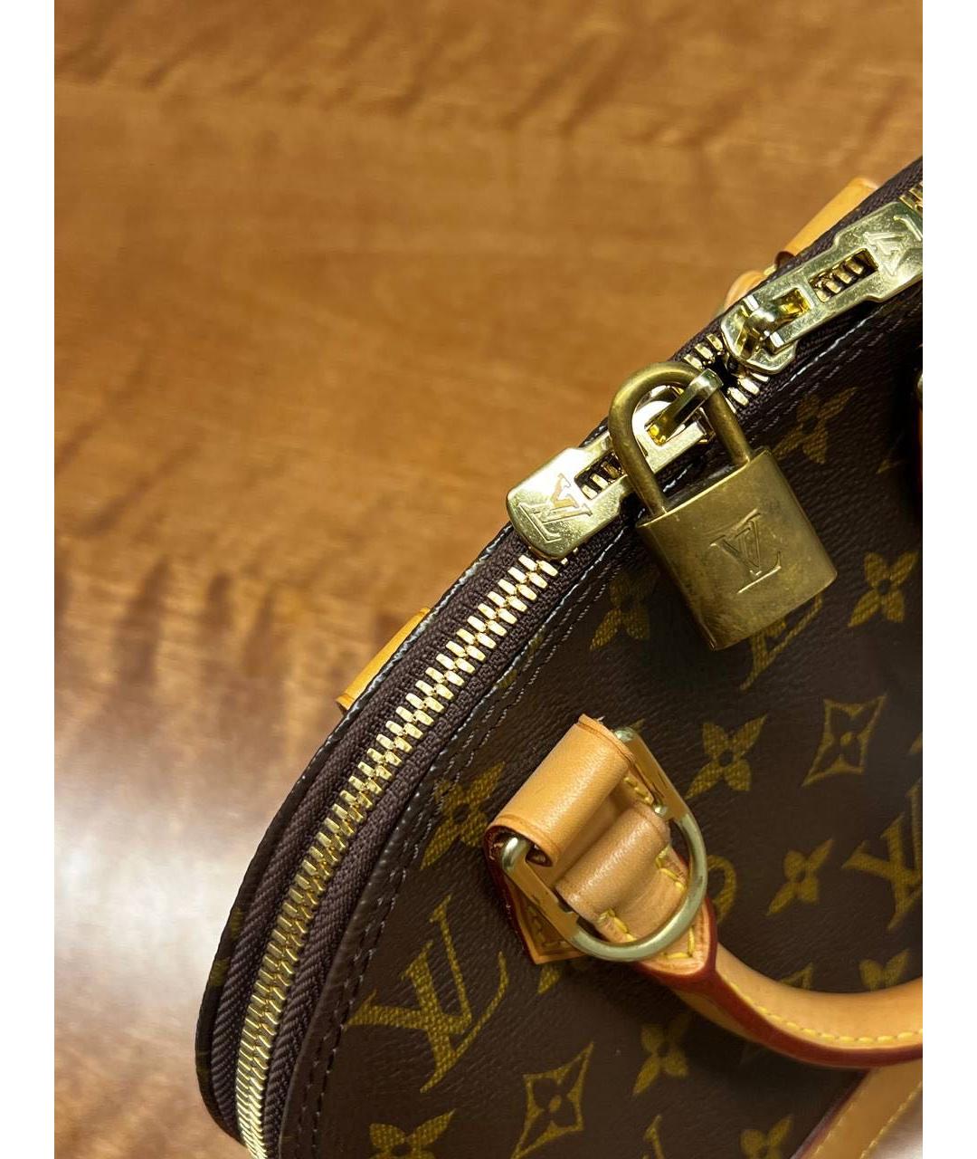 LOUIS VUITTON Коричневая сумка с короткими ручками, фото 4