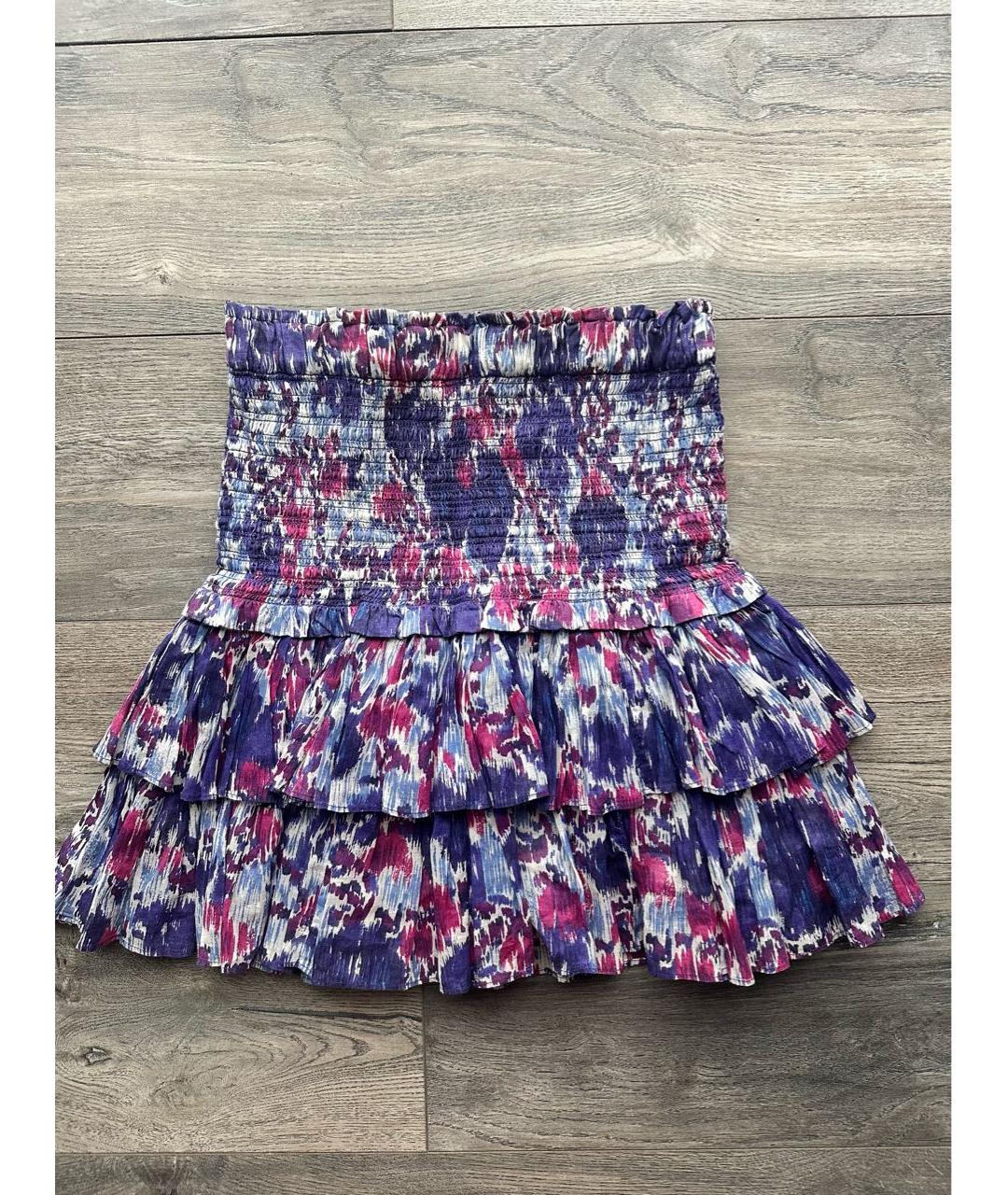 ISABEL MARANT ETOILE Мульти хлопковая юбка мини, фото 2