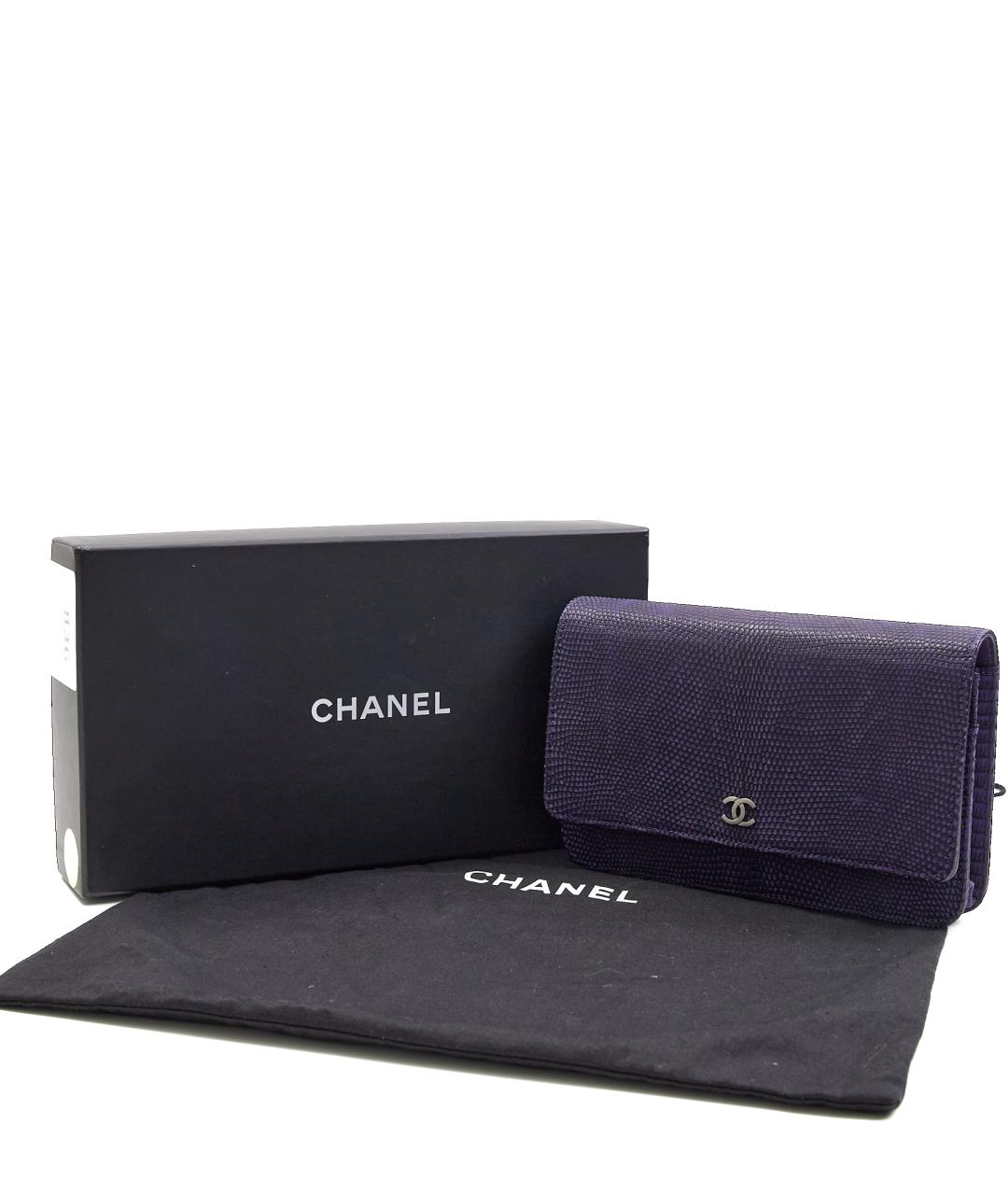 CHANEL Фиолетовая кожаная сумка через плечо, фото 6