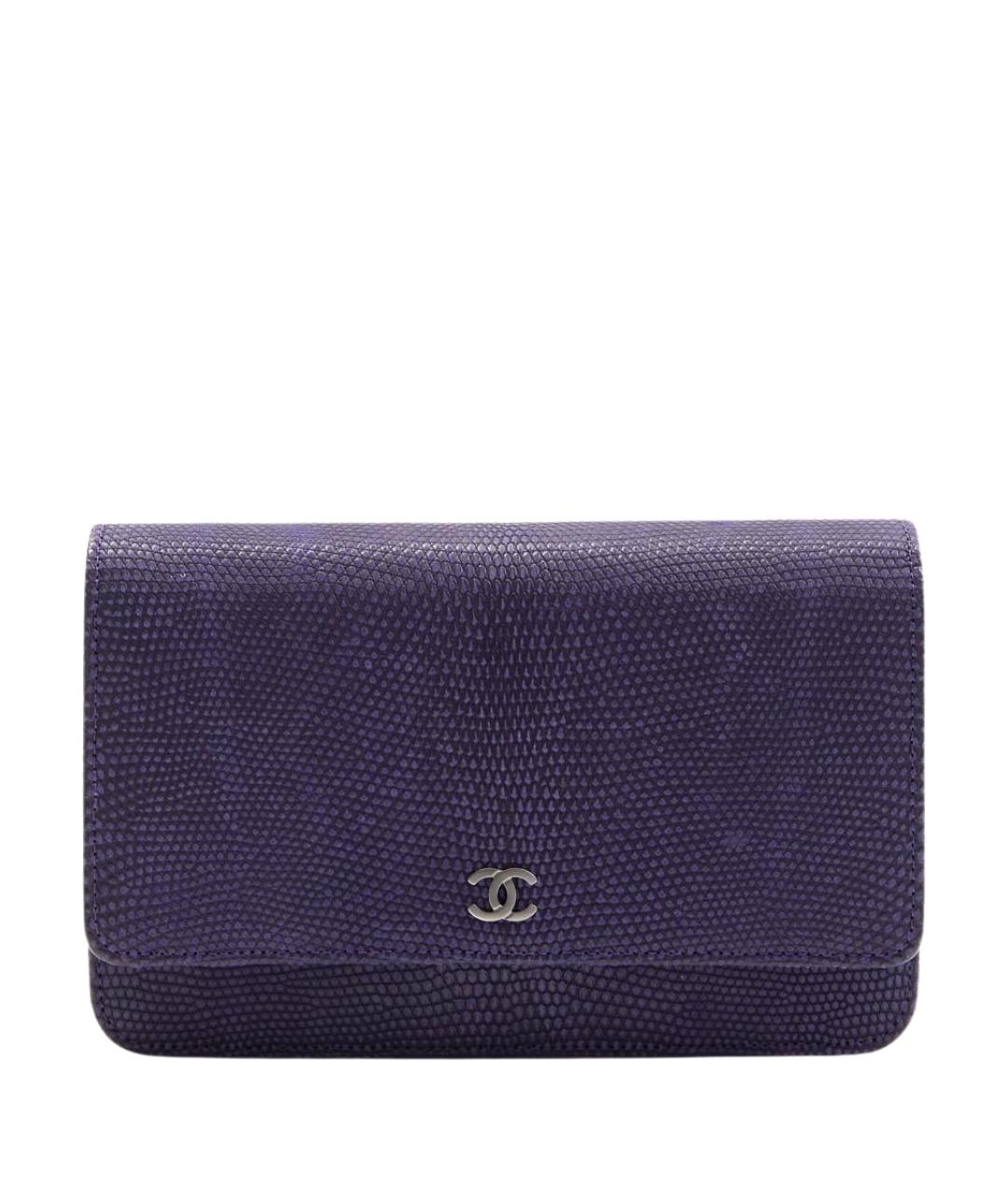 CHANEL Фиолетовая кожаная сумка через плечо, фото 1