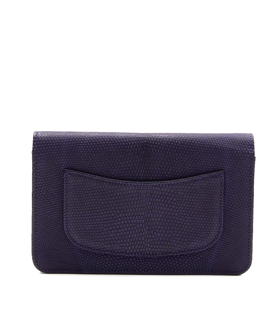 CHANEL Фиолетовая кожаная сумка через плечо, фото 4