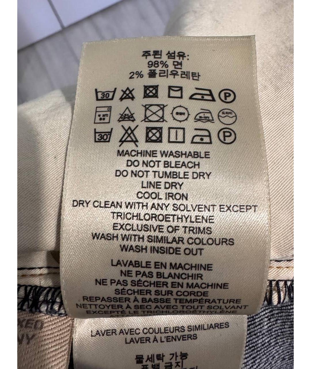 BURBERRY Темно-синие хлопковые джинсы слим, фото 6