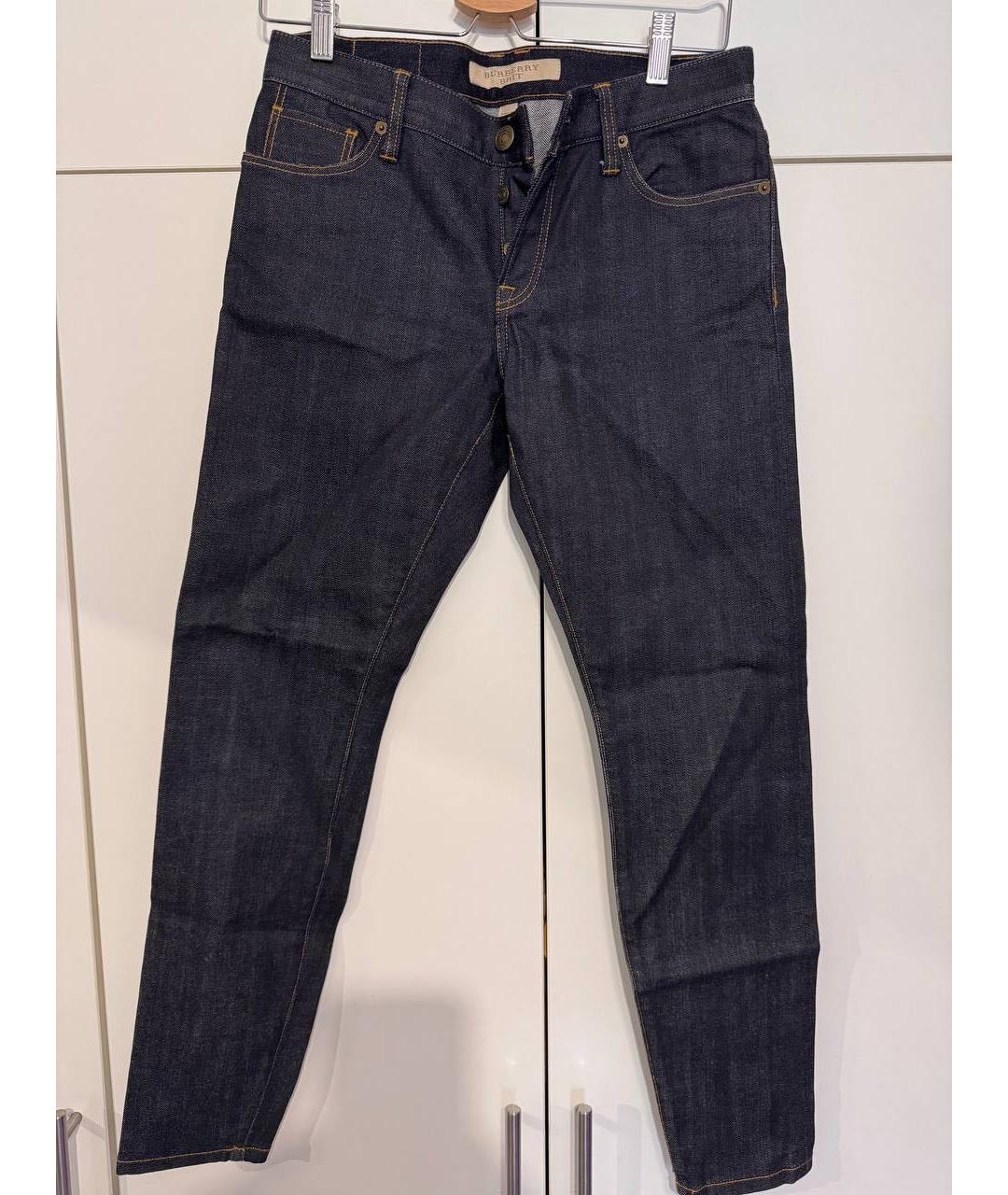 BURBERRY Темно-синие хлопковые джинсы слим, фото 9