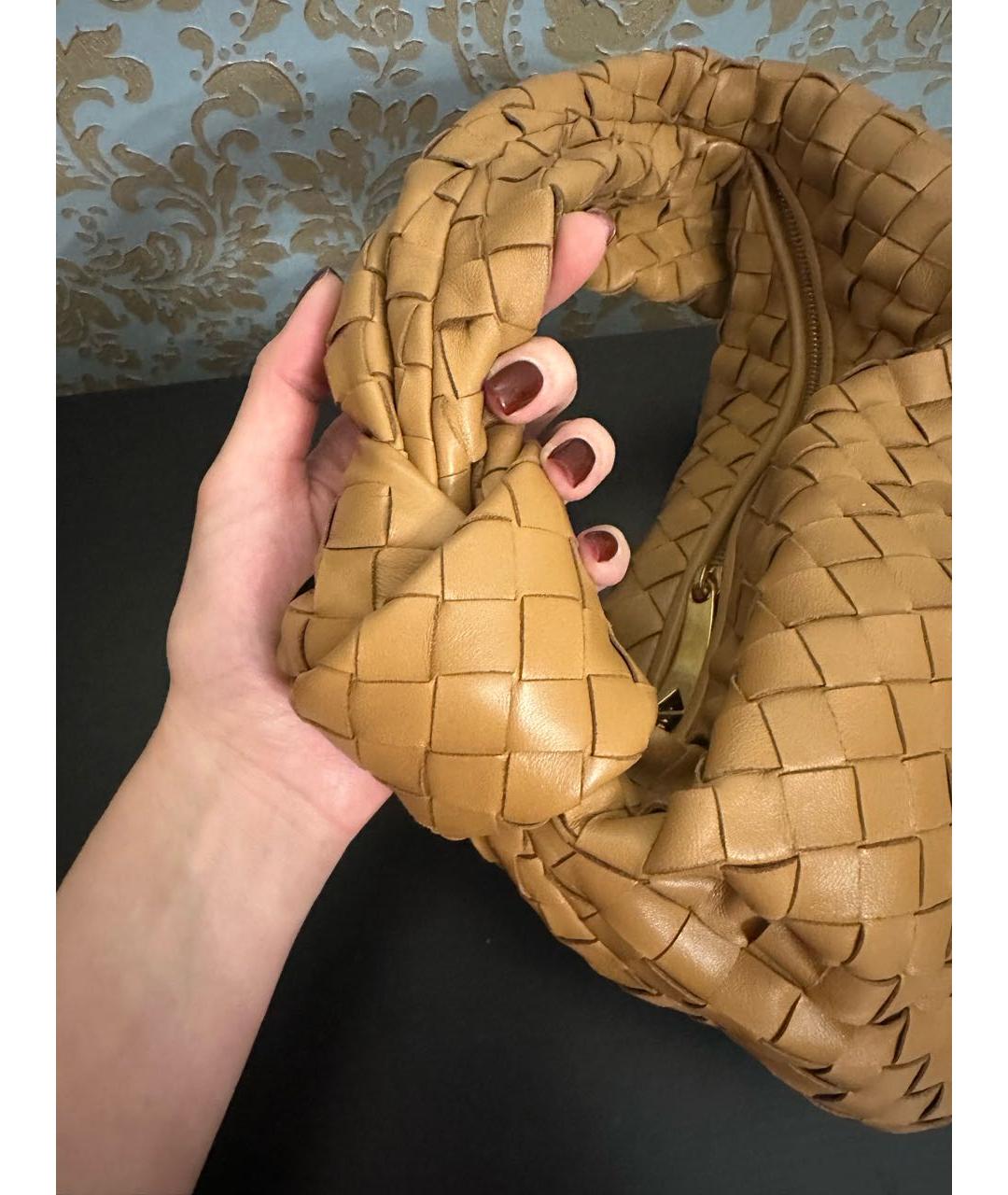 BOTTEGA VENETA Коричневая кожаная сумка с короткими ручками, фото 7