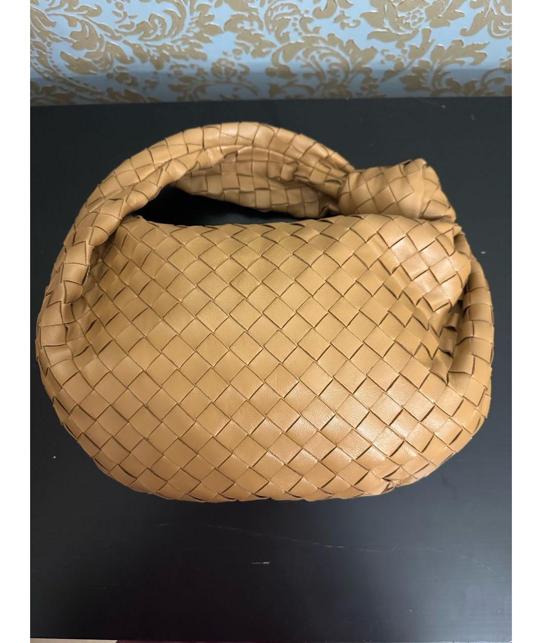 BOTTEGA VENETA Коричневая кожаная сумка с короткими ручками, фото 3