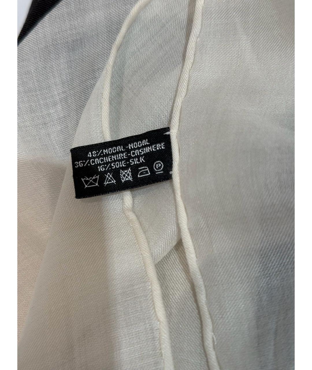 CHANEL Белый кашемировый платок, фото 3