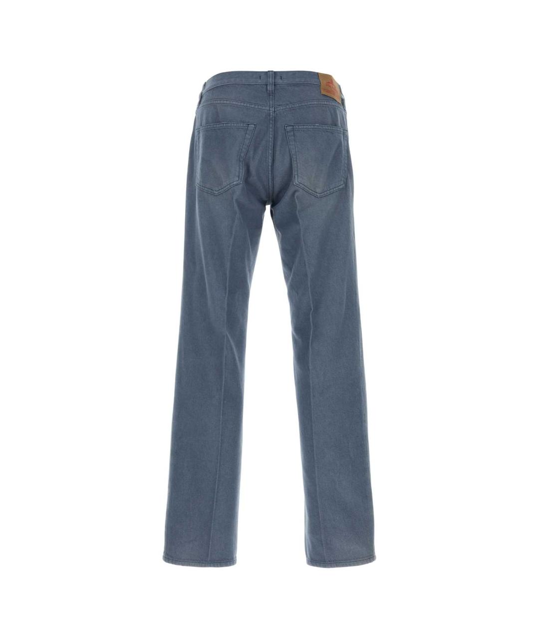 PRADA Голубые хлопковые прямые джинсы, фото 2