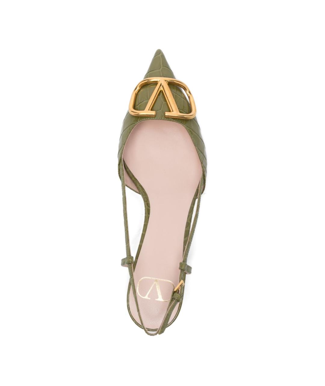 VALENTINO Зеленые кожаные туфли, фото 3