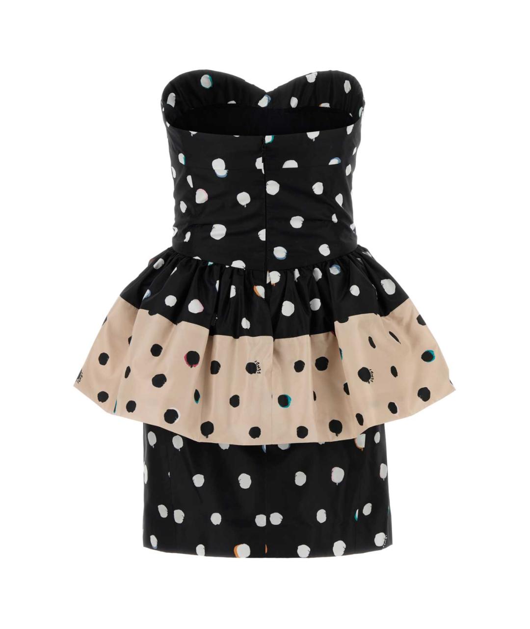 FENDI Мульти шелковое коктейльное платье, фото 2