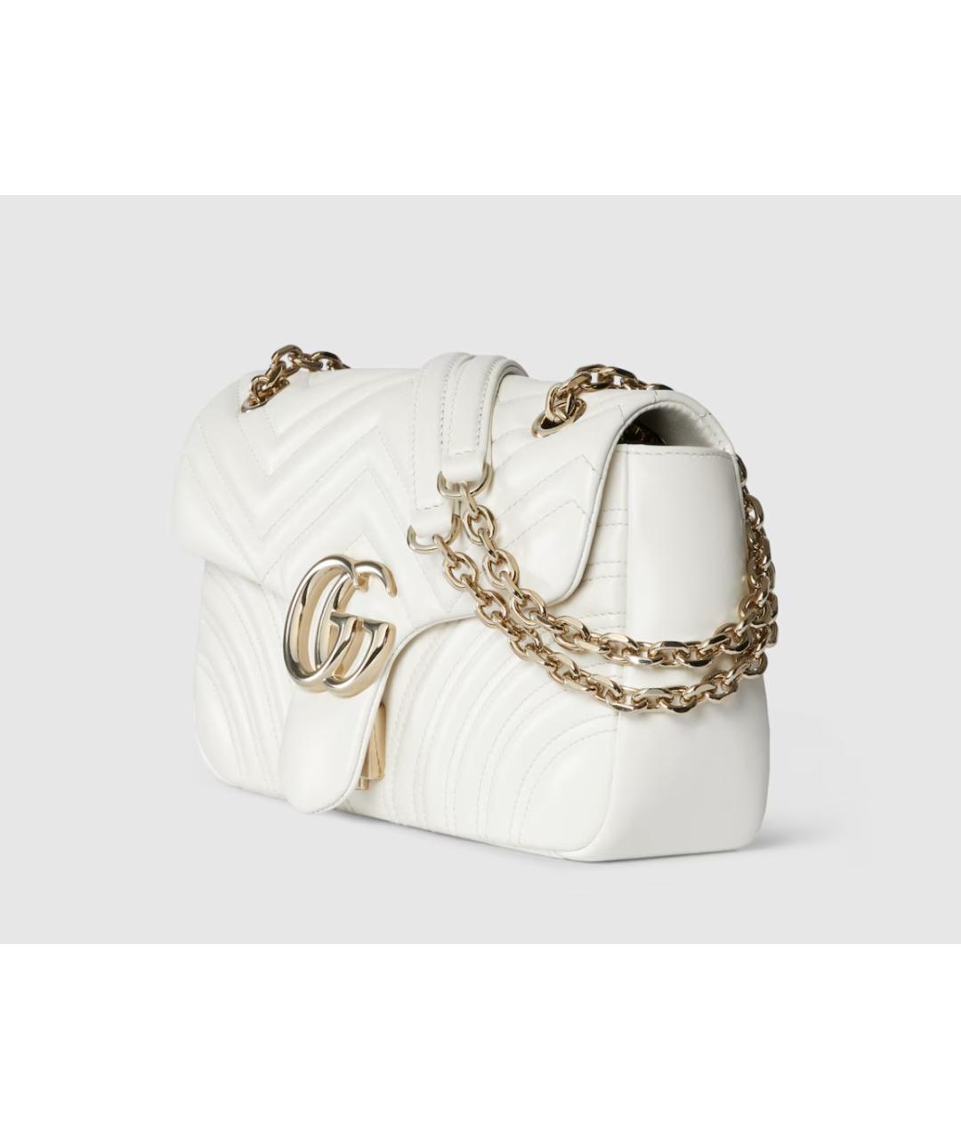 GUCCI Белая кожаная сумка через плечо, фото 2
