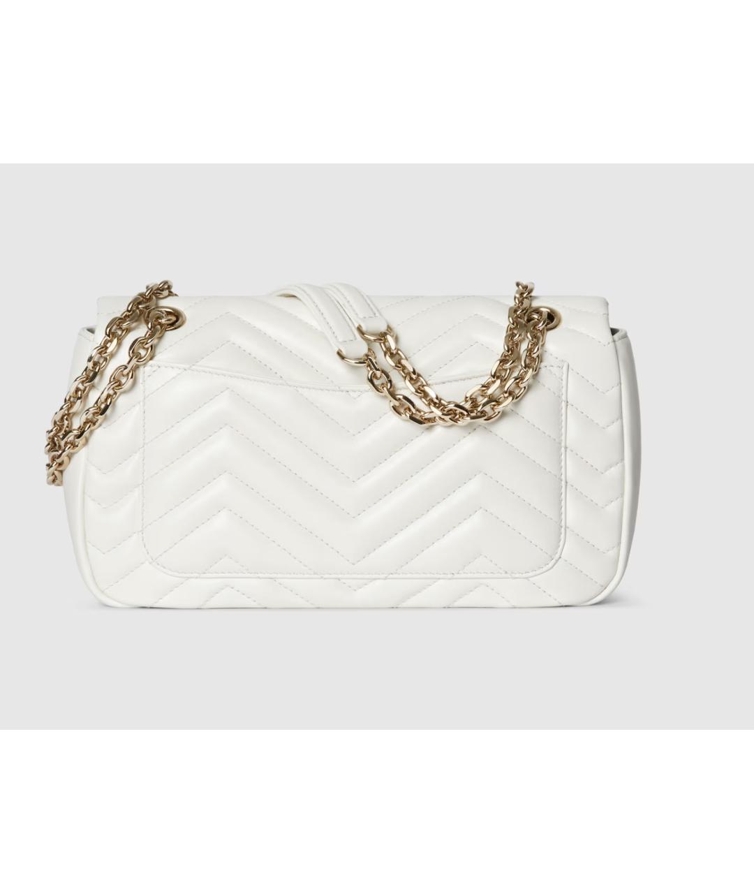 GUCCI Белая кожаная сумка через плечо, фото 5