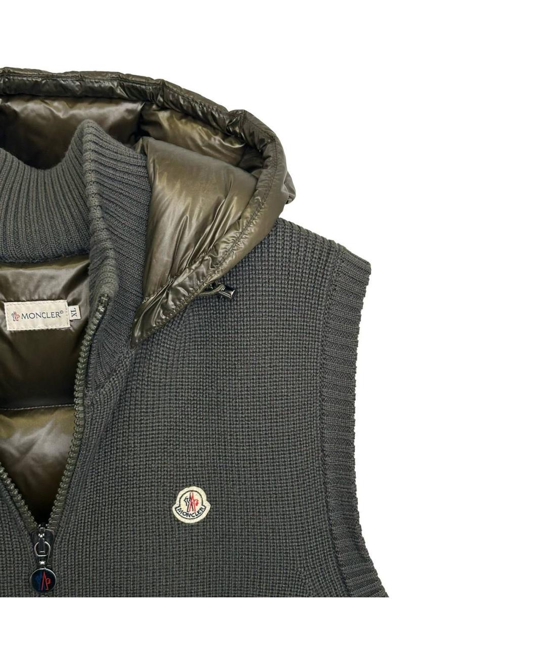 MONCLER Хаки жилет, фото 2