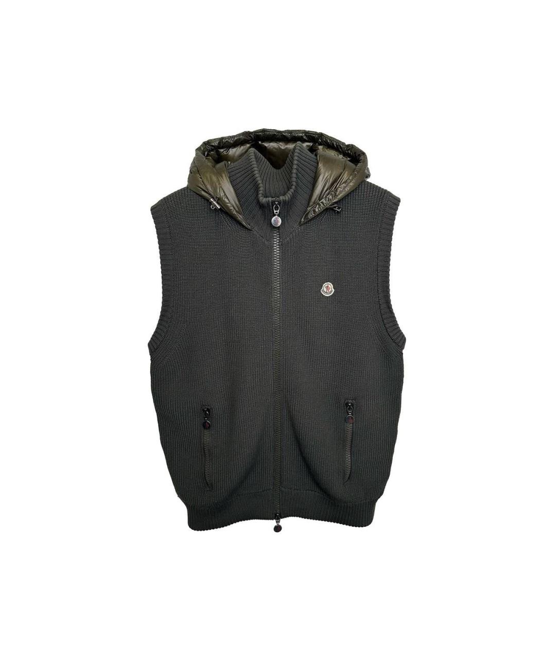 MONCLER Хаки жилет, фото 4