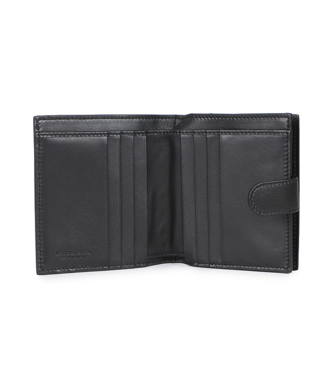 BOTTEGA VENETA Черный кожаный кошелек, фото 5