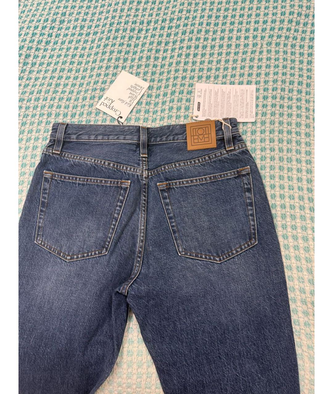 TOTEME Темно-синие хлопковые прямые джинсы, фото 6