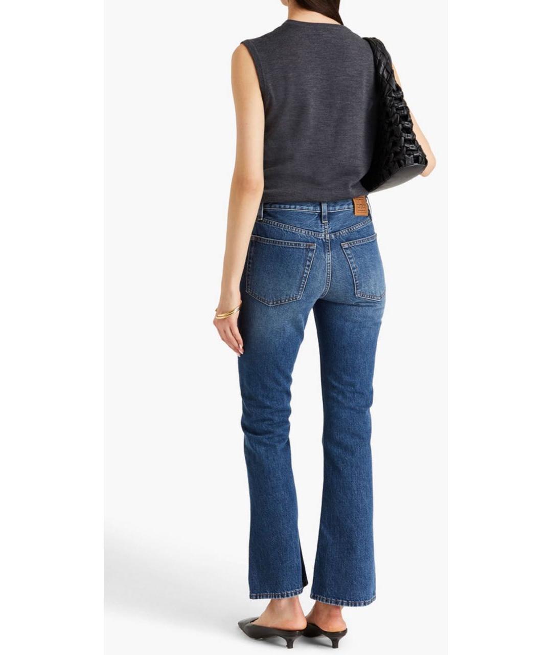 TOTEME Темно-синие хлопковые прямые джинсы, фото 8