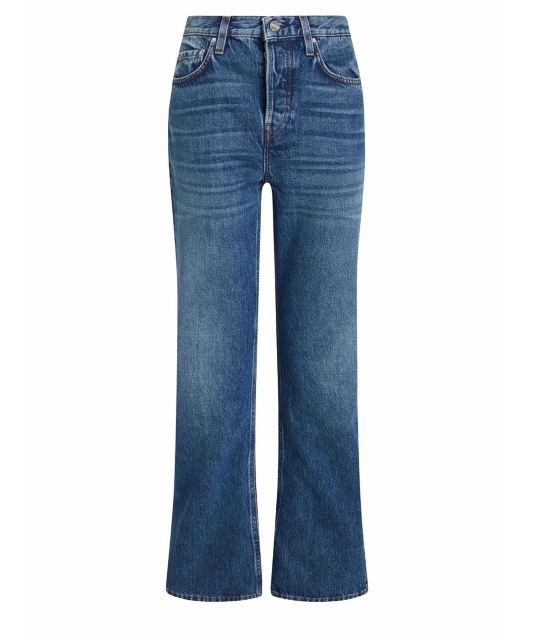 TOTEME Темно-синие хлопковые прямые джинсы, фото 1